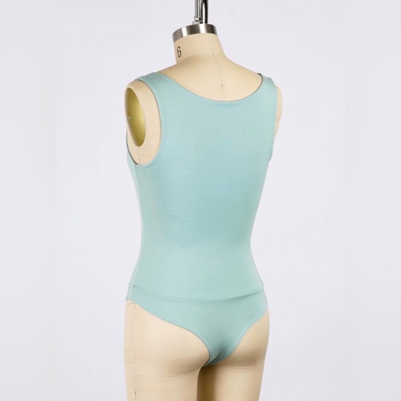 Sage Green Tank Top Bodysuit - Picture 6 of 6